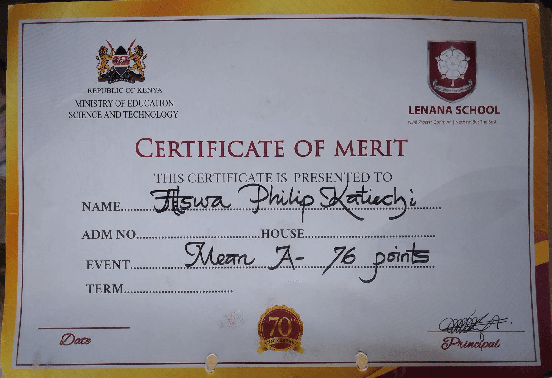 Academic Certificate 3