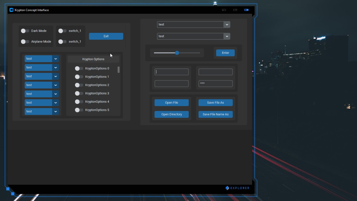 Python based GUI