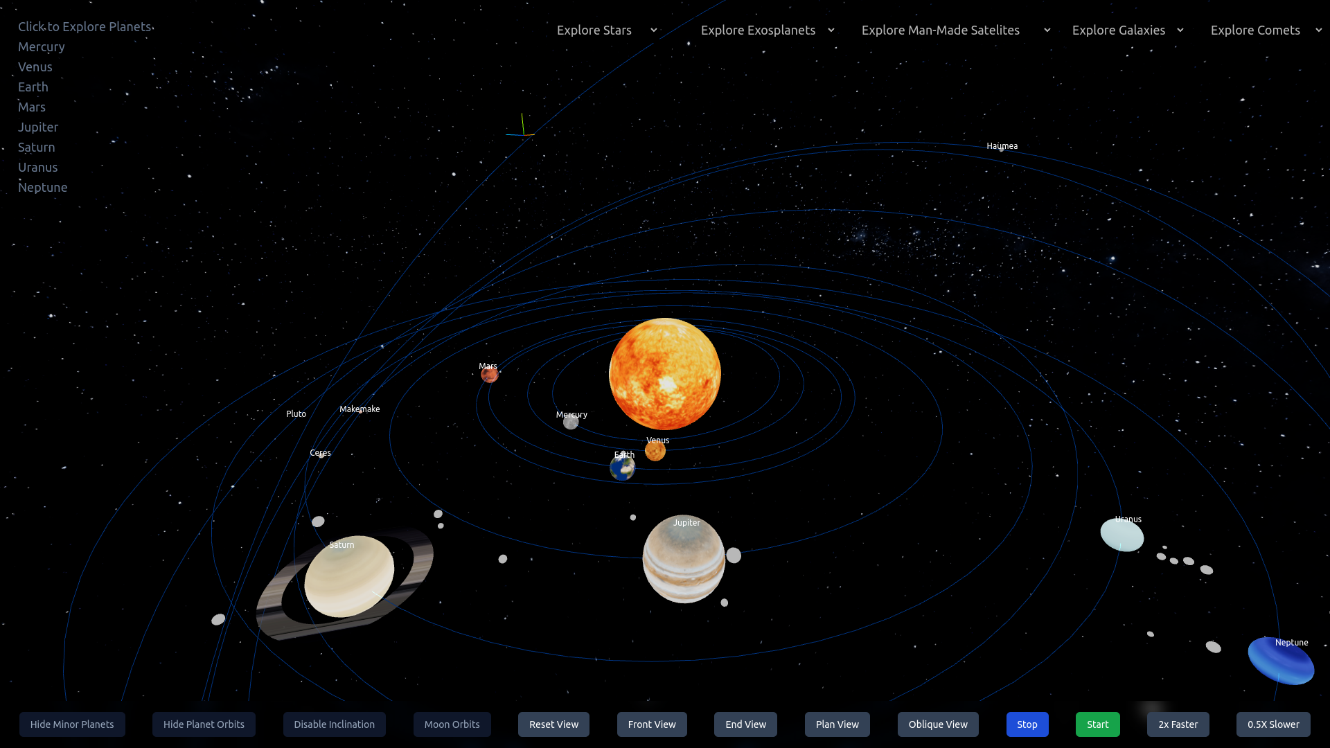 3D Solar System Simulation